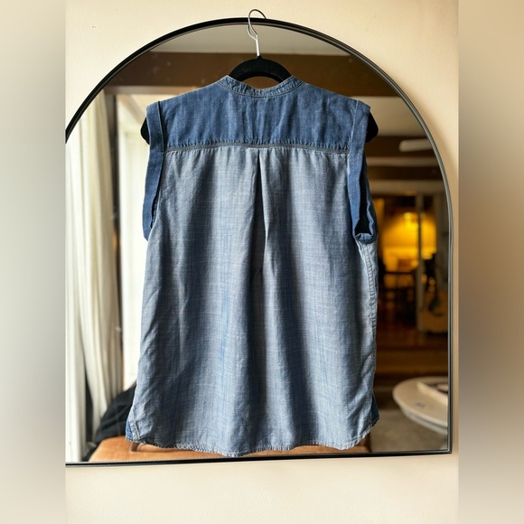 7 FOR ALL MANKIND | denim tank | size large - Picture 4 of 5